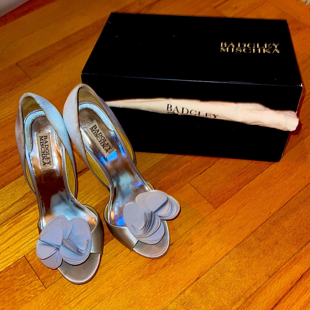 Badgley Mischka Randall Pumps Silver Size 7